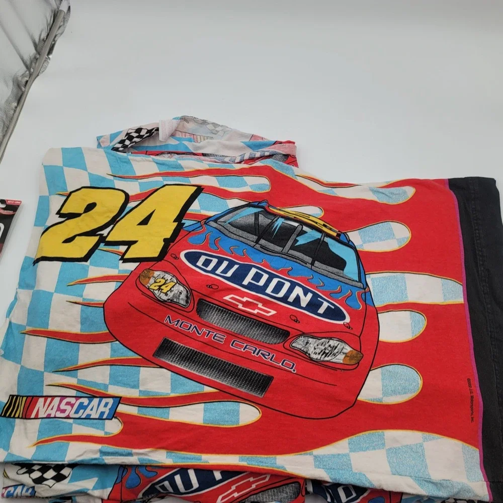 Vintage 2002 NASCAR Jeff Gordon 24 Jersey Twin Sheet Set DuPont Monte Carlo